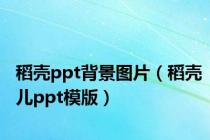 稻壳ppt背景图片（稻壳儿ppt模版）