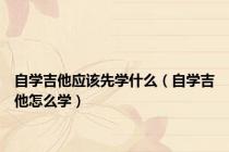自学吉他应该先学什么（自学吉他怎么学）