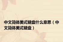 中文简体美式键盘什么意思（中文简体美式键盘）