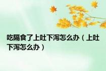 吃隔食了上吐下泻怎么办（上吐下泻怎么办）