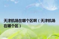 天津机场在哪个区啊（天津机场在哪个区）