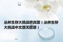 丛林生存大挑战修改版（丛林生存大挑战中文版无敌版）