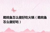 脆皖鱼怎么做好吃火锅（脆皖鱼怎么做好吃）