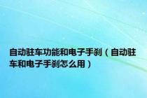 自动驻车功能和电子手刹（自动驻车和电子手刹怎么用）