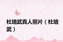 杜培武真人照片（杜培武）