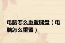电脑怎么重置键盘（电脑怎么重置）