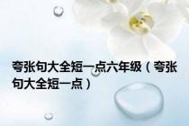 夸张句大全短一点六年级（夸张句大全短一点）