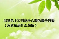 深紫色上衣搭配什么颜色裤子好看（深紫色是什么颜色）