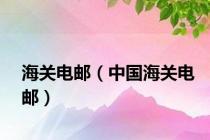 海关电邮（中国海关电邮）
