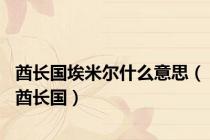 酋长国埃米尔什么意思（酋长国）