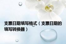 支票日期填写格式（支票日期的填写转换器）