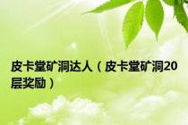 皮卡堂矿洞达人（皮卡堂矿洞20层奖励）