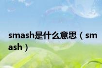 smash是什么意思（smash）