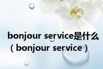 bonjour service是什么（bonjour service）