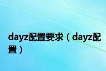 dayz配置要求（dayz配置）