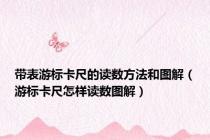 带表游标卡尺的读数方法和图解（游标卡尺怎样读数图解）