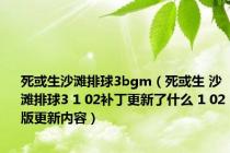 死或生沙滩排球3bgm（死或生 沙滩排球3 1 02补丁更新了什么 1 02版更新内容）