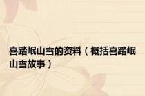 喜踏岷山雪的资料（概括喜踏岷山雪故事）