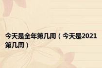 今天是全年第几周（今天是2021第几周）