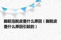 脚起泡脱皮是什么原因（脚脱皮是什么原因引起的）