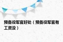 预备役军官好处（预备役军官有工资没）