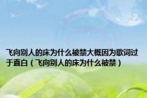 飞向别人的床为什么被禁大概因为歌词过于直白（飞向别人的床为什么被禁）