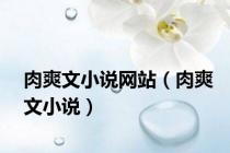 肉爽文小说网站（肉爽文小说）