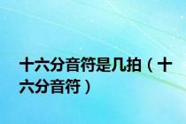 十六分音符是几拍（十六分音符）