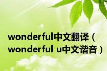 wonderful中文翻译（wonderful u中文谐音）