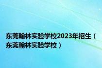 东莞翰林实验学校2023年招生（东莞翰林实验学校）