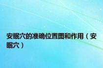 安眠穴的准确位置图和作用（安眠穴）
