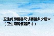 卫生间蹲便器尺寸要留多少厘米（卫生间蹲便器尺寸）
