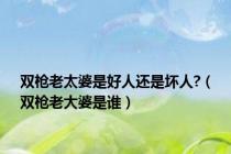 双枪老太婆是好人还是坏人?（双枪老大婆是谁）