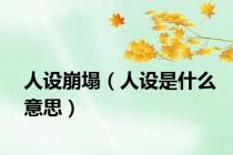 人设崩塌（人设是什么意思）