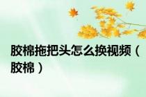 胶棉拖把头怎么换视频（胶棉）