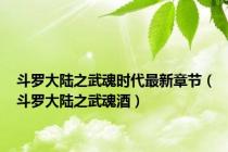 斗罗大陆之武魂时代最新章节（斗罗大陆之武魂酒）