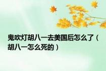 鬼吹灯胡八一去美国后怎么了（胡八一怎么死的）