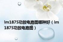 lm1875功放电路图哪种好（lm1875功放电路图）