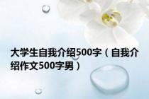 大学生自我介绍500字（自我介绍作文500字男）