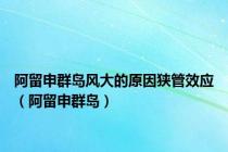 阿留申群岛风大的原因狭管效应（阿留申群岛）