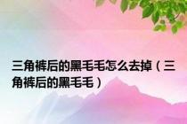 三角裤后的黑毛毛怎么去掉（三角裤后的黑毛毛）