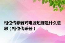 相位传感器对电源短路是什么意思（相位传感器）