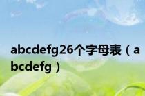 abcdefg26个字母表（abcdefg）