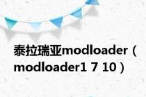 泰拉瑞亚modloader（modloader1 7 10）