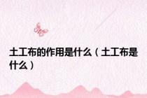 土工布的作用是什么（土工布是什么）