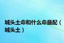 城头土命和什么命最配（城头土）