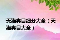 天猫类目细分大全（天猫类目大全）