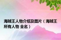 海贼王人物介绍及图片（海贼王所有人物 全名）