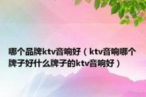 哪个品牌ktv音响好（ktv音响哪个牌子好什么牌子的ktv音响好）