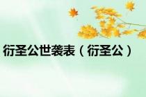 衍圣公世袭表（衍圣公）